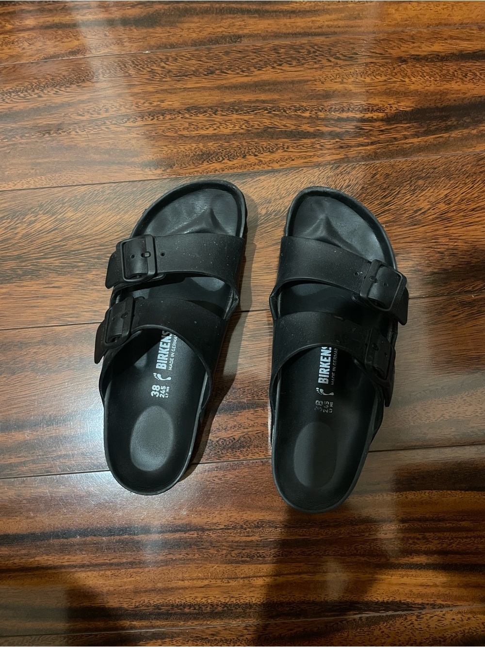Birkenstock - Black Two‑Strap EVA Slide Sandals